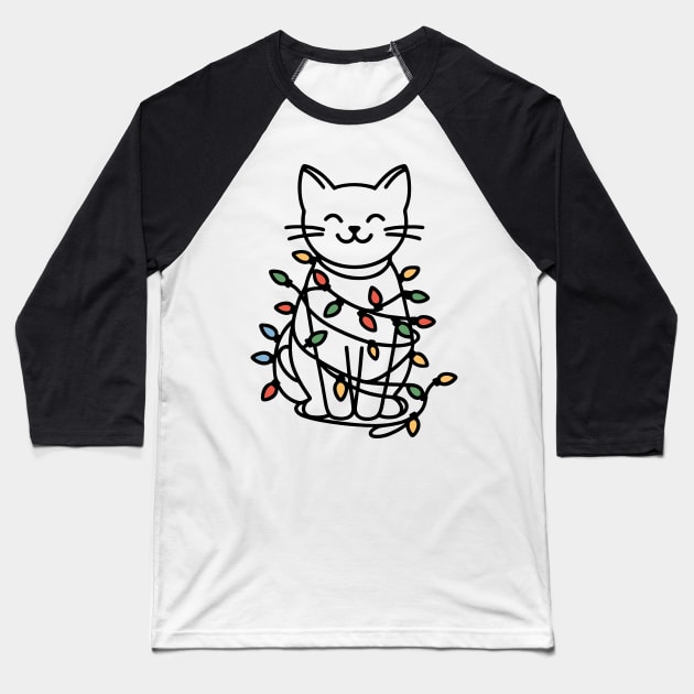 Cute Ugly Christmas Cat Women Men Kids Funny Cat Christmas Baseball T-Shirt by KsuAnn